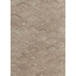 พรมขนสัตว์ทอมือลายเรขาคณิตสีเบจและสีน้ำตาล รุ่น Tahn-03 สำหรับห้องนั่งเล่น ทางเดิน ห้องโถง หรือใช้ในบ้านของวัยรุ่น - Product Image 1