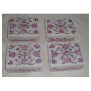 Mother Of Pearl Inlaid Customize Size <b>Jewelry</b> <b>Storage</b> Box Premium Quality White Marble MOP <b>Jewelry</b> Box Of Rectangular Shape - Product Image 1