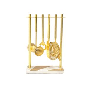 Ensemble d'outils de bar en acier inoxydable avec support en marbre Outils de bar au design unique pour les Offre Spéciale Outils de bar avec la meilleure qualité à faible coût - Product Image 1