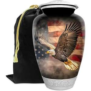 Vente chaude de haute qualité belle conception en aluminium adultes urnes de crémation pour les cendres urnes faites à la main urnes funéraires d'Inde - Product Image 4