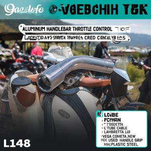 Aluminum Handlebar <b>Throttle</b> Control 'L' Tube Outer <b>Cable</b> for Lambretta Lui Vega Cometa-New Used Handle Grip Made Plastic Steel - Product Image 3