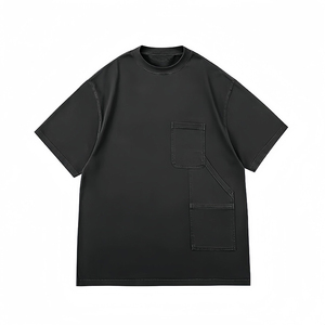 Premium Quality Custom Logo Screen Printing Streetwear 100% Cotton Oversize Drop Shoulder Crewneck <b>T</b>-<b>shirt</b> for <b>Men</b> - Product Image 5