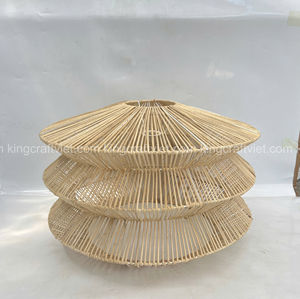 Pantalla de Ratán Artesanal Vintage de Vietnam, Lámpara Colgante Moderna Única de Jacinto de Agua, Accesorios de Iluminación de Techo para el Hogar - Product Image 2