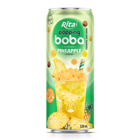 El mejor sabor a melocotón Boba que hace estallar 320ml puede fábrica moderna OEM/ ODM beber té de la leche precio fábrica moderna nuevo embalaje