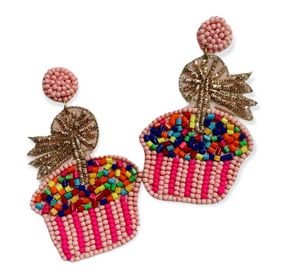 ต่างหูห้อยลูกปัดปักลายผีเสื้อทำมือสวยงามแฟนซีเครื่องประดับทันสมัยไม่ซ้ำใครและสง่างามอินเทรนด์จากอินเดีย - Product Image 5