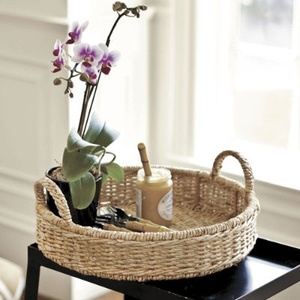 Merveilleux plateau de service en rotin bambou, plateau décoratif fait à la main pour table de rangement, décor de maison de ferme - Product Image 4