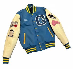 Chaqueta Universitaria de Invierno de Alta Calidad con Cuello Alto y Bordado Personalizado en Mezcla de Lana - Product Image 5