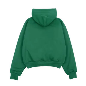2024 nueva moda de invierno elegante y cómodo hombres pulóver polar con capucha etiqueta privada personalizada cuello estampado bolsillo frontal sudaderas con capucha - Product Image 5