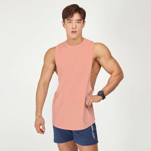 Vente en gros de musculation musculation fitness chemises de gymnastique athlétique solide dos nageur vêtements de sport débardeur hommes - Product Image 3
