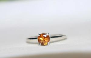 แหวนพลอยซิทรินสีเหลือง เงินแท้ 925 ทำมือ เครื่องประดับประจำเดือนเกิด ของขวัญสำหรับเธอ - Product Image 6