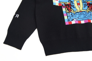Pull tricoté à col rond pour <span class=keywords><strong>homme</strong></span>, personnalisé OEM & ODM, imprimé dessin animé bateau fantôme, collection automne - Product Image 4