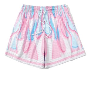 กางเกงขาสั้นสำหรับผู้ชายชุดกีฬาตาข่ายระบายอากาศได้ดีพิมพ์ลายกราฟิกพิมพ์ซับลิเมชันแนวสตรีทคุณภาพสูงสำหรับฤดูร้อน - Product Image 1