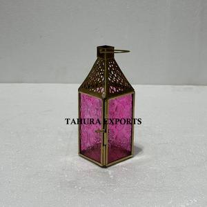 Vintage Inspired <b>Lantern</b> <b>Candle</b> <b>Holder</b> With Glass Panels And Metal Frame Perfect For Creating A Cozy Glow In Any Living Space - Product Image 3