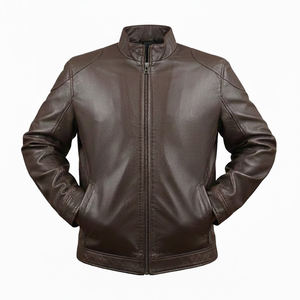 Veste en cuir pour homme hiver 2025 Doublée pour les jeunes d'affaires Grande taille Fermeture éclair Prix bas Meilleure qualité - Product Image 4