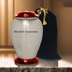 Nouveau Style américain noir blanc urne funéraire prix de gros souvenir fournitures funéraires urnes funéraires décoratives pour cendres pots d'urne - Product Image 4