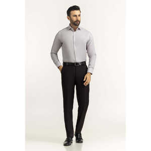 Chemise décontractée pour homme coupe moderne FS-TXT25-325 100% coton popeline infroissable motif floral col mandarin taille XL - Product Image 4