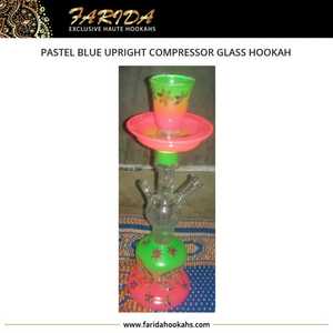 Haute Qualité Bleu Pastel Upright Compresseur Verre Narguilé Conception Unique Offre Spéciale Techniques Givrées En Gros - Product Image 2