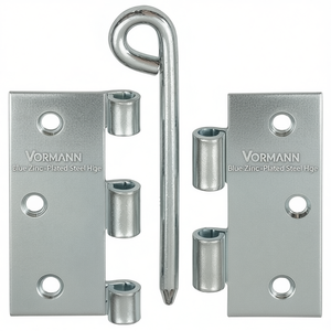 VORMANN Blue Zinc-Plated Steel Hinge 75mm Height and Width 2mm Thickness <b>Square</b>-<b>Edged</b> Cabinet Organizer 75mm - Product Image 3