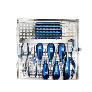 Juego de Instrumentos Dentales Veterinarios Manuales de Alta Calidad, 14 Piezas, Azul Profundo, Aprobado por la CE, Herramientas Quirúrgicas para Clínicas Veterinarias - Product Image 5