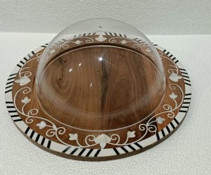 Placa de cargador con incrustaciones de hueso de madera, decoración de mesa con portavelas de Metal, linternas, tarros de velas - Product Image 3