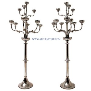 Best Quality Crystal and Metal Steel Lightening Candelabra Marvelous Designing <b>Mirror</b> Polished Luxurious <b>Candle</b> <b>Holders</b> for Sale - Product Image 5