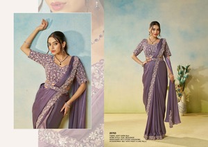 คอลเลกชันส่าหรีดีไซเนอร์หนึ่งนาทีสำหรับปาร์ตี้เสื้อผ้าอินเดียและปากีสถาน - Product Image 2