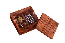 Jeu de solitaire en bois fait à la main avec 2 dés Tendance toutes saisons Jouet pour enfants pour l'automne - Product Image 3