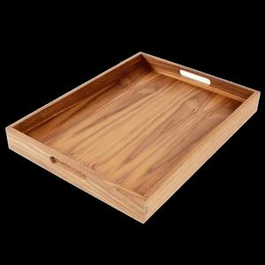 Minimalist Rectangular Wooden Tea <b>Tray</b> Natural Look for Cafe & Restaurant Serving - Product Image 4