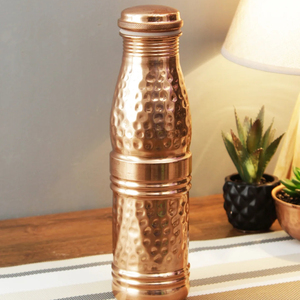 Botella de diseño liso ergonómico a prueba de fugas Doctor Choice marrón cobre moderno para almacenamiento y bebida botella de agua de cobre personalizada - Product Image 2