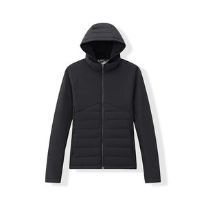 แจ็คเก็ตบอมเบอร์ขนเป็ดมีฮู้ดสำหรับผู้หญิงเสื้อโค้ทลำลองแขนยาวแบบวินเทจมีจีบสำหรับผู้หญิง - Product Image 1