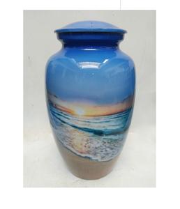 Urna de cremación de aluminio y latón superior para cenizas humanas Suministros funerarios Urna de cenizas de cremación de metal a precio mayorista Hecho en India - Product Image 4