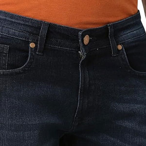 Pantalones vaqueros de gran tamaño personalizados de cintura media para hombre, ropa de calle de diseño único, estilo informal, precio razonable, servicio OEM ODM, tela vaquera - Product Image 4