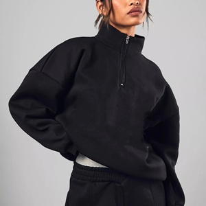 Suéteres con Logotipo Personalizado al por Mayor, Suéteres de Algodón para Mujer, Suéteres Holgados de Cuello Redondo y Manga Larga en Color Sólido - Product Image 5