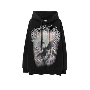 Haute qualité surdimensionné cordon unisexe sweats à capuche Baggy Style 3D imprimé acide lavé Vintages coton polaire pour l'hiver hommes - Product Image 3