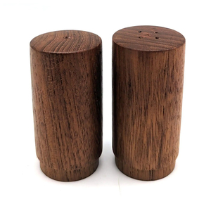 Salière et poivrière de cuisine en bois à l'aspect pointu Nouveaux modèles pour la maison et les accessoires de cuisine Ensemble de 2 fournitures d'outils d'herbes et d'épices - Product Image 2