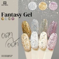ICE NOVA Fantasy Gel Gel d'extension de haute qualité 26 couleurs Sparkle Acrylic Polygeling Build Gel disponible pour la conception de vos ongles