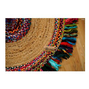 Alfombra antideslizante de estilo persa de yute 100% hecha a mano, el mejor diseño para sala de estar, dormitorio, puerta de baño, modelo de logotipo tejido - Product Image 4