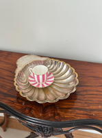 Piring besar berbentuk kerang kerang kerang besar piring dekoratif untuk makanan laut pantai berkemah logam mangkuk klasik Aluminium