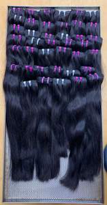 100% paquets de cheveux indiens vierges de qualité russe brute non transformés en vrac extensions humaines Double style de vague dessiné vendeurs en gros - Product Image 2