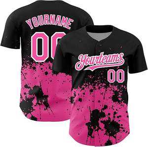 Venta al por mayor barato personalizado 100% poliéster béisbol Jersey diseño personalizado béisbol camiseta transpirable impreso técnicas disponibles conjuntos - Product Image 6