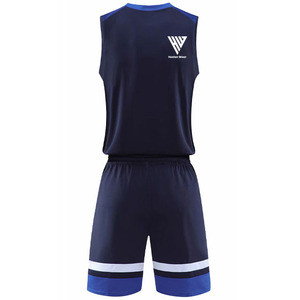 Ensemble de maillots de basket-ball à séchage rapide pour hommes et vêtements d'équipe, couleur unie personnalisable et coupe confortable - Product Image 3