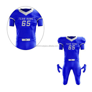 Conjunto de camiseta y pantalones de fútbol americano personalizable, ropa deportiva elegante, costuras duraderas, ideal para clubes y torneos - Product Image 2