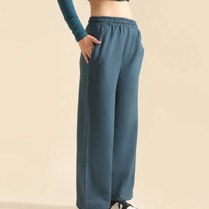 Pantalones Holgados de Alta Calidad, Nueva Moda, Transpirables, para Mujer, Talla Grande, Elásticos, Cintura Media, Frente Plano, Casuales, de Invierno, de Algodón y Forro Polar - Product Image 1