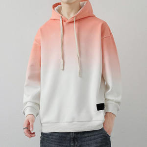 Sweat à capuche pour homme en molleton à dégradé tie-dye, multicolores, 100% coton - Product Image 2