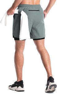 <b>Men's</b> Gym <b>Shorts</b> 100% Cotton Solid Moisture Wicking Quick Dry Athletic Workout Running Training <b>Shorts</b> with Pockets - Product Image 4