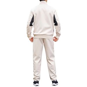 Ensemble de vêtements de sport coupe-vent 2 pièces Casual Breathable Printed Colorblock Survêtement pour adultes pour le printemps et l'automne couleur unie - Product Image 6