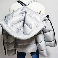 Chaqueta de Plumón para Hombre, Personalizada OEM, 100% Nailon, Relleno de Plumón de Ganso, 90% Plumón de Pato Blanco