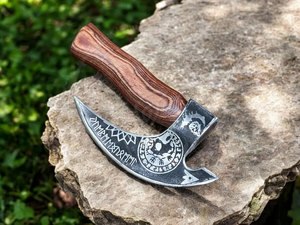 2025 coupe-pizza de qualité industrielle personnalisé beau style viking forgé à la main pour le camping et pour l'anniversaire et l'anniversaire - Product Image 4