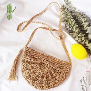 Wholesale Cheap Price High Quality Vintage Bohemian Lady Handcrafted Eco-friendly Paper Summer Crossbody Bag <b>Flowers</b> <b>Single</b> - Product Image 1