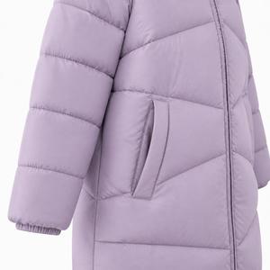 Chaqueta Larga Acolchada con Capucha para Mujer, Impermeable, de Poliéster, Informal, para Invierno, con Logotipo Frontal - Product Image 6